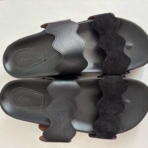 Chloe Black Leather Sandals